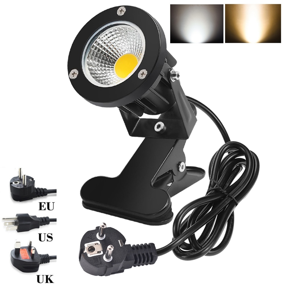 Outdoor Lighting Uk - 클립 온 스포트라이트 플러그인 방수 12W