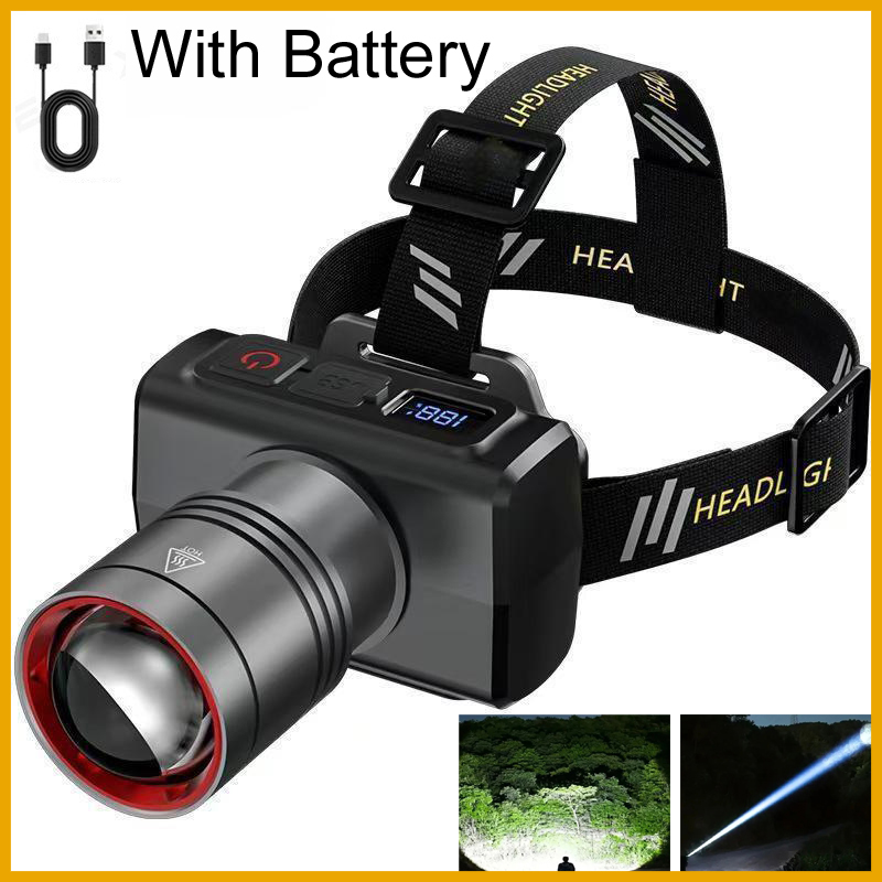 Outdoor Lighting Motion Sensor - 2026 LED 디지털 충전식 헤드램프 초강력