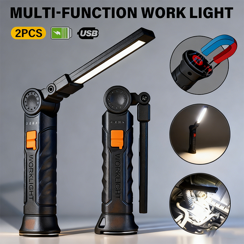 Outdoor Lighting Guide - 휴대용 COB LED 손전등 USB 충전식