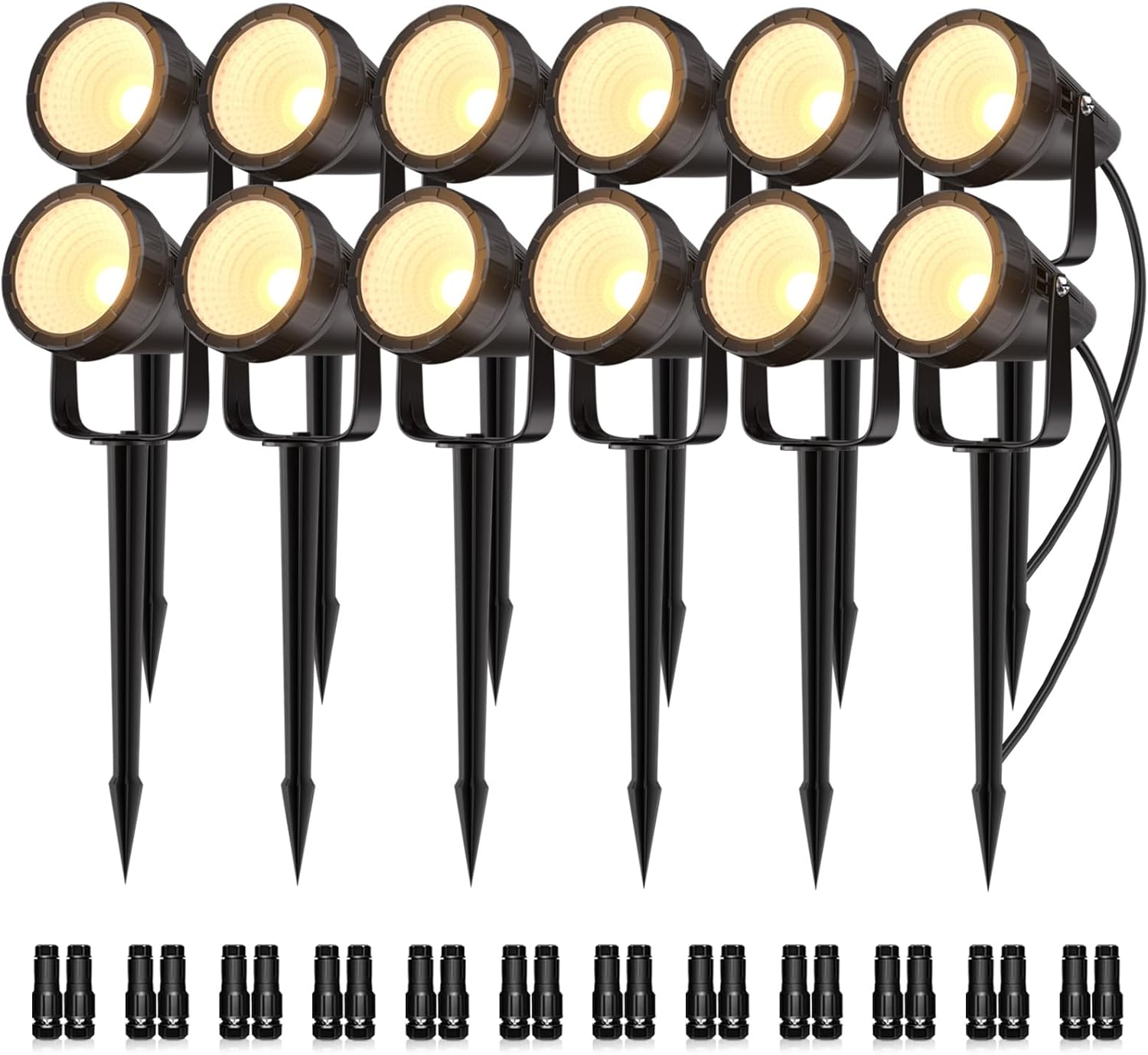 Outdoor Lighting Kit With Transformer - 12팩 방수 야외 스팟 조명, 7W10W