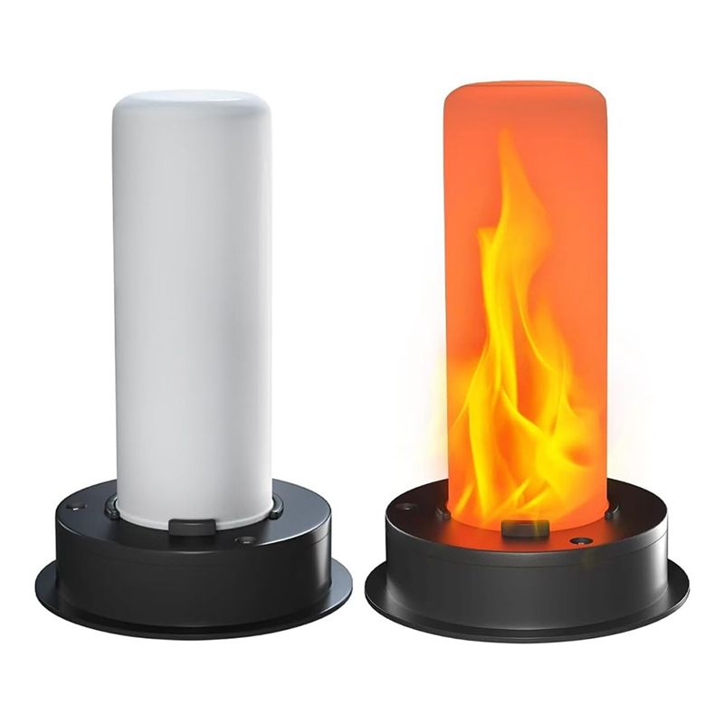 Outdoor Lighting Replacement Parts - 깜박이는 불꽃이 있는 2팩 교체용 태양광