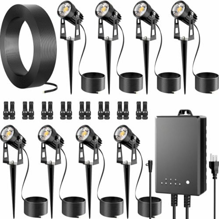 Outdoor Lighting Kit With Transformer - 올인원 야외 저전압 조경 조명 키트