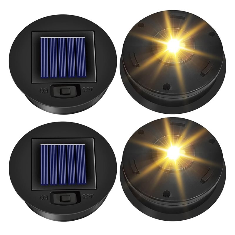 Outdoor Lighting Replacement Parts - ABCA 교체용 태양광 조명 상단 4팩