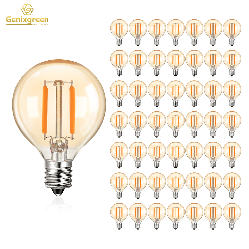 Outdoor Lighting Replacement Parts - 빈티지 글로브 골드 틴트 유리 전구,