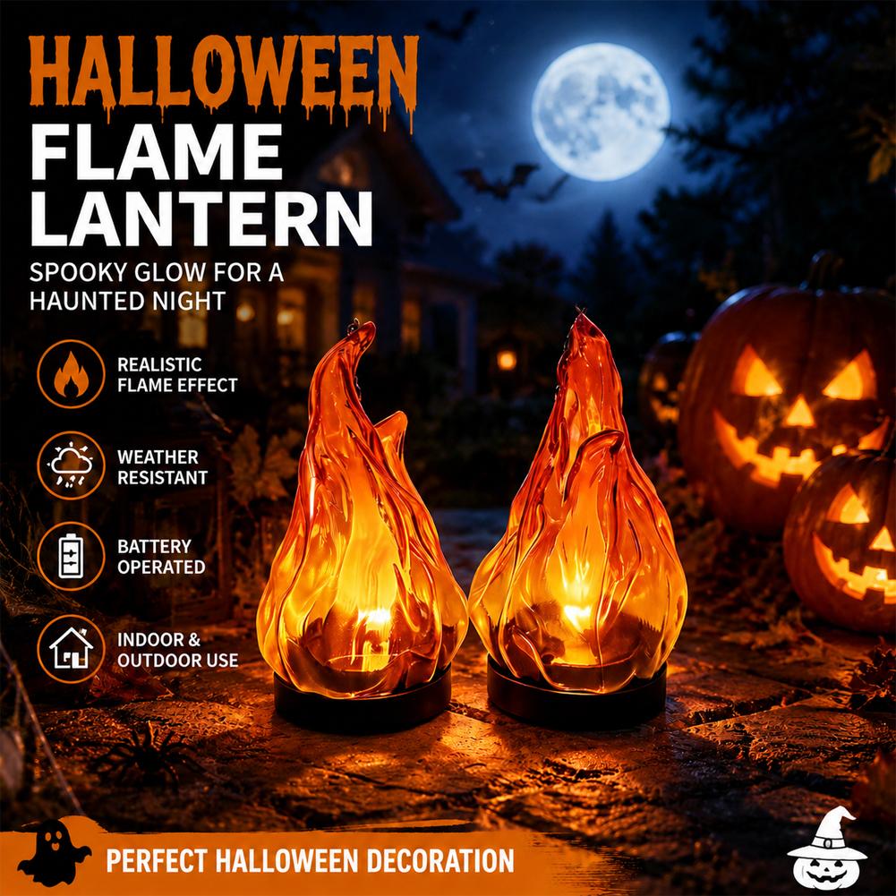 Outdoor Lighting Ip65 - 태양열 불꽃 모양 걸이형 랜턴 조명