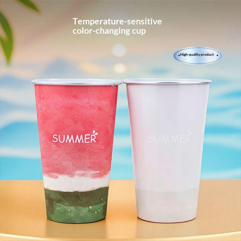 새로운 벚꽃 무늬 색상 변환 알루미늄 컵, 냉음료, 맥 - Color Changing Outdoor 리뷰 및 가격