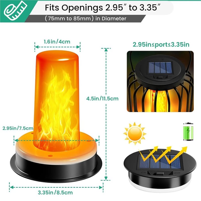 깜박이는 불꽃이 있는 랜턴용 태양광 조명 교체용 LLC - Outdoor Lighting Replacement Parts 리뷰 및 가격