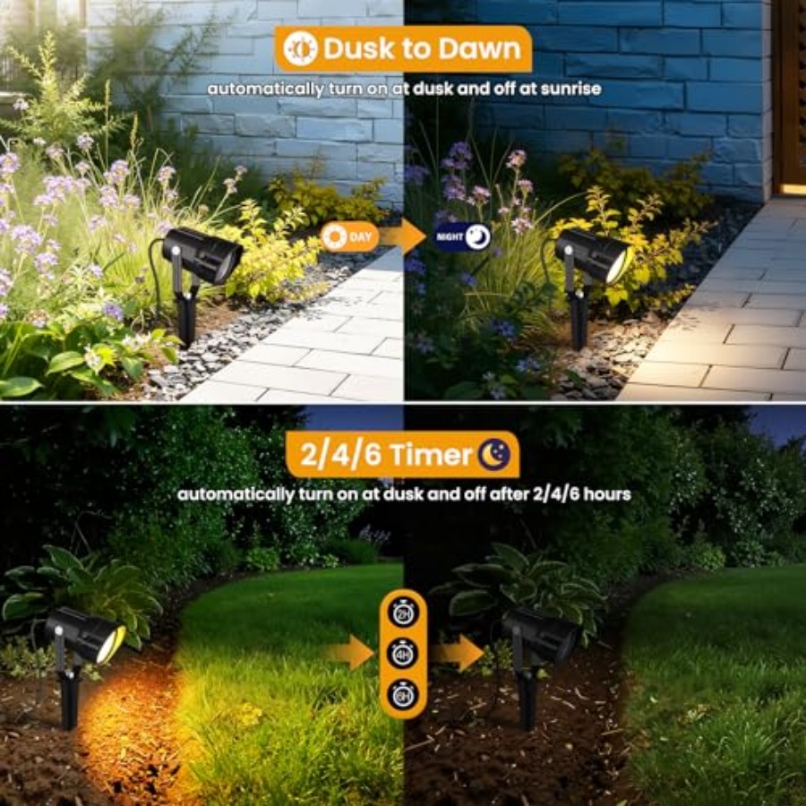 조경 조명 키트 저전압 조경등(황혼에서 새벽까지 작동) - Outdoor Lighting Kit With Transformer 리뷰 및 가격