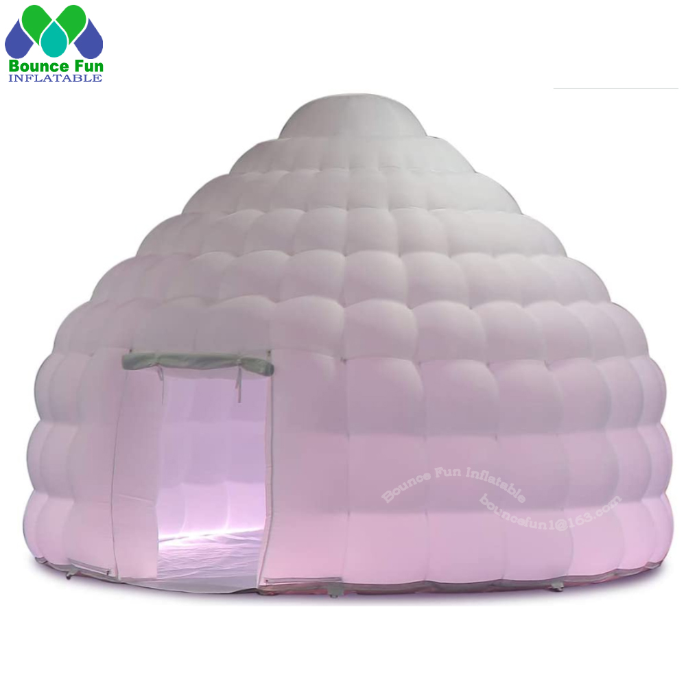 Led 조명을 가진 백색 팽창식 이글루 돔 천막 옥외  - Outdoor Lighting Rental 리뷰 및 가격