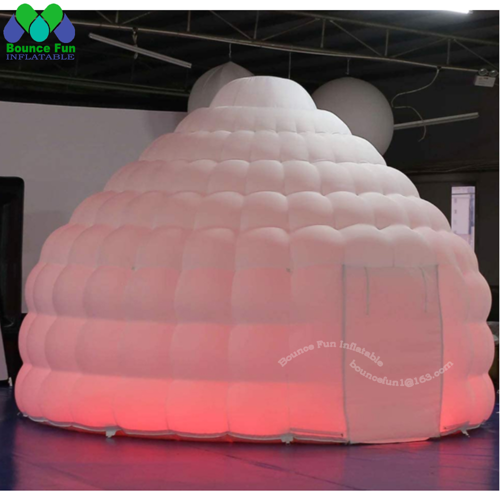 Led 조명을 가진 백색 팽창식 이글루 돔 천막 옥외  - Outdoor Lighting Rental 리뷰 및 가격