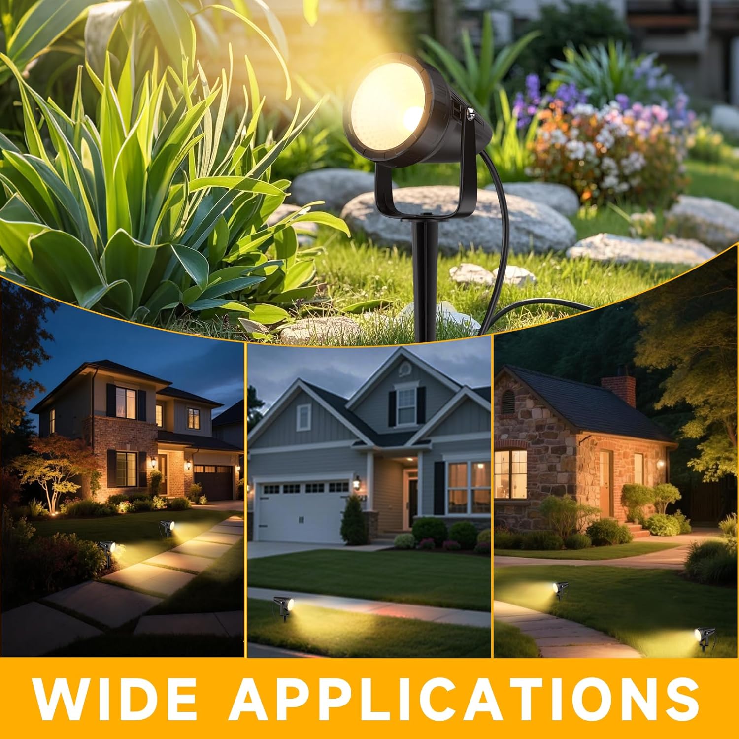 12팩 방수 야외 스팟 조명, 7W10W 따뜻한 조경  - Outdoor Lighting Kit With Transformer 리뷰 및 가격