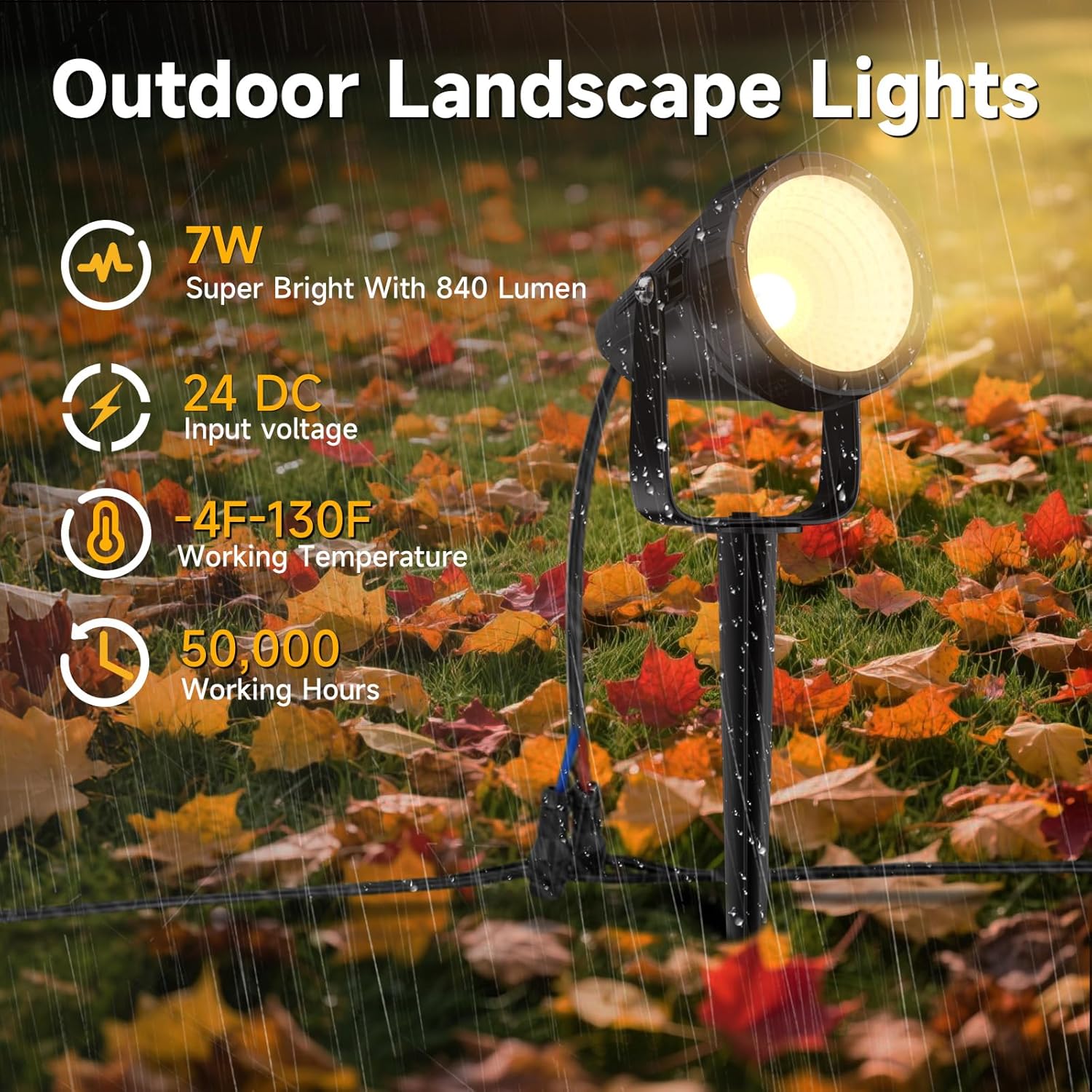 12팩 방수 야외 스팟 조명, 7W10W 따뜻한 조경  - Outdoor Lighting Kit With Transformer 리뷰 및 가격