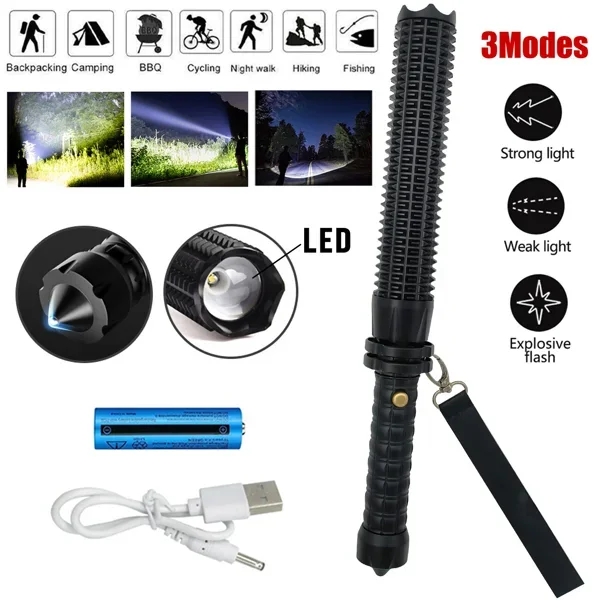 USB 충전식 LED 손전등, 접이식 토치, 3가지 모 - Outdoor Lighting Guide 리뷰 및 가격