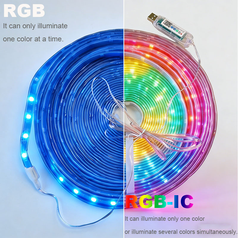 방수 다채로운 조명 스트립, RGB/RGBIC 5M 1 - Outdoor Lighting On House 리뷰 및 가격
