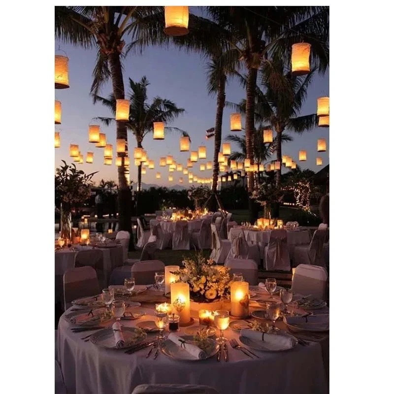 최고 품질 4pcs DIY 흰색 직선 종이 랜턴 조명  - Outdoor Lighting Event 리뷰 및 가격