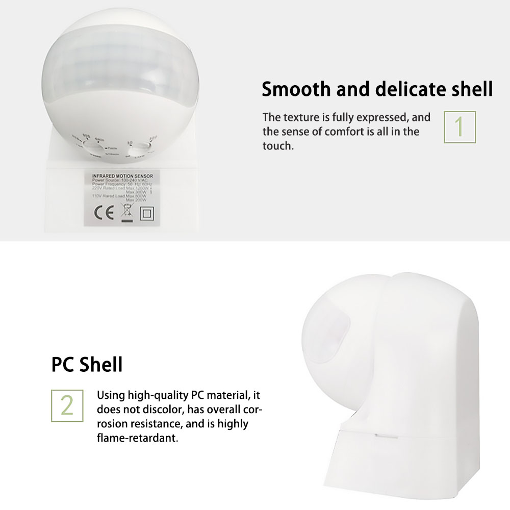 220V 야외 방수 벽장착형 적외선 PIR 모션 센서  - Outdoor Lighting Motion Sensor 리뷰 및 가격