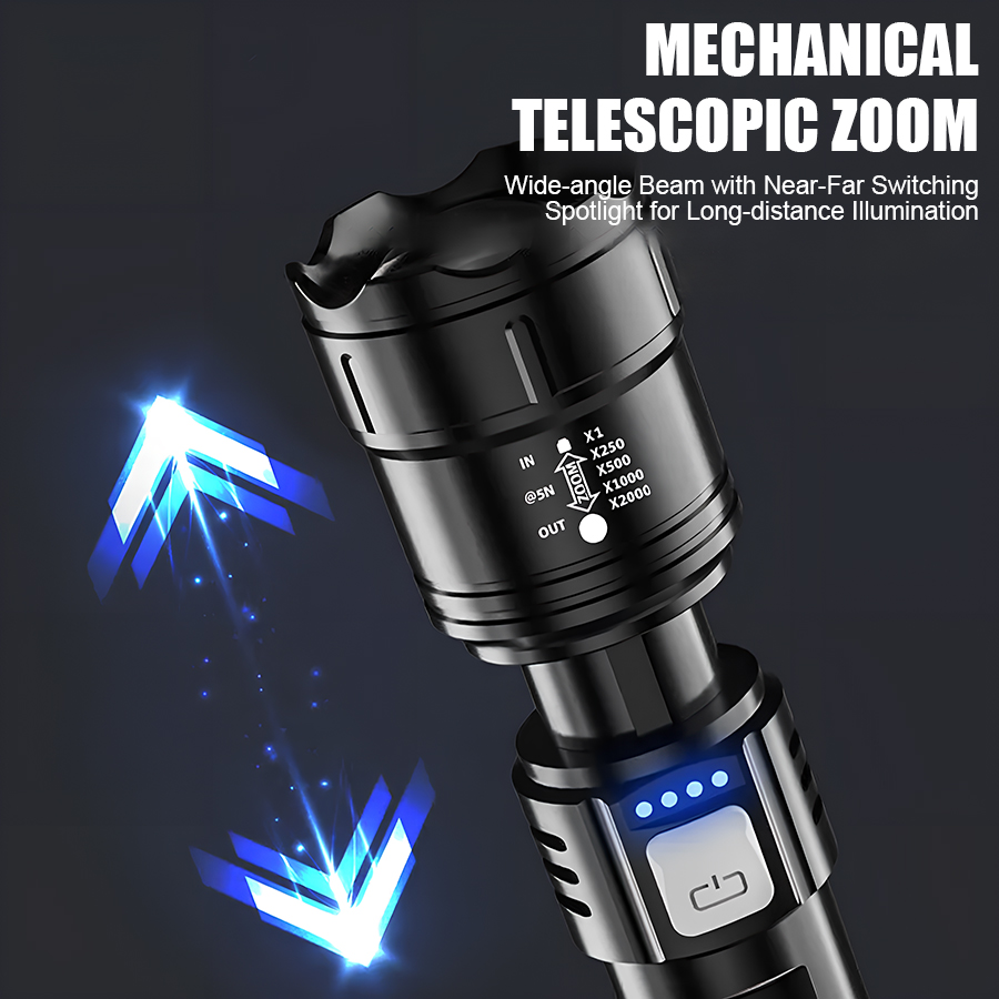 고출력 P50 LED 손전등 USB 충전식 줌 핸드헬드 - Outdoor Lighting Guide 리뷰 및 가격