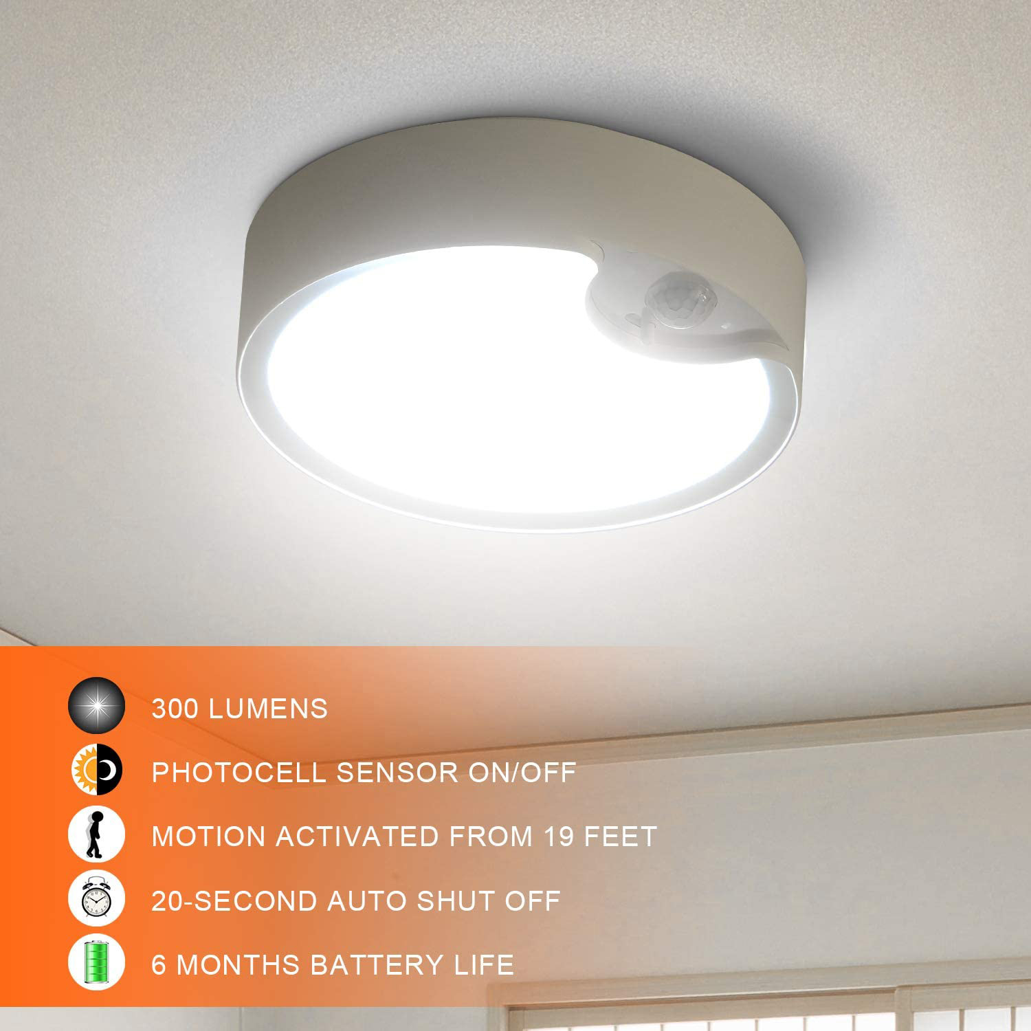 모션 센서 천장 조명 배터리 구동 실내/실외 LED 천 - Outdoor Lighting Motion Sensor 리뷰 및 가격