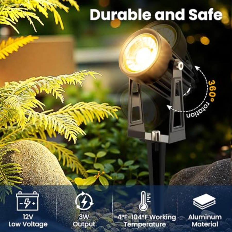 올인원 야외 저전압 조경 조명 키트 LED 조경 스팟  - Outdoor Lighting Kit With Transformer 리뷰 및 가격