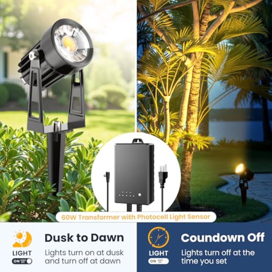 올인원 야외 저전압 조경 조명 키트 LED 조경 스팟  - Outdoor Lighting Kit With Transformer 리뷰 및 가격