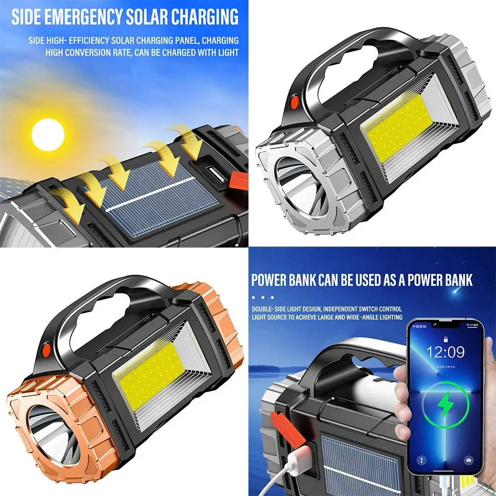 새로운 업그레이드 충전식 고출력 태양광 LED 손전등, - Outdoor Lighting Quality 리뷰 및 가격