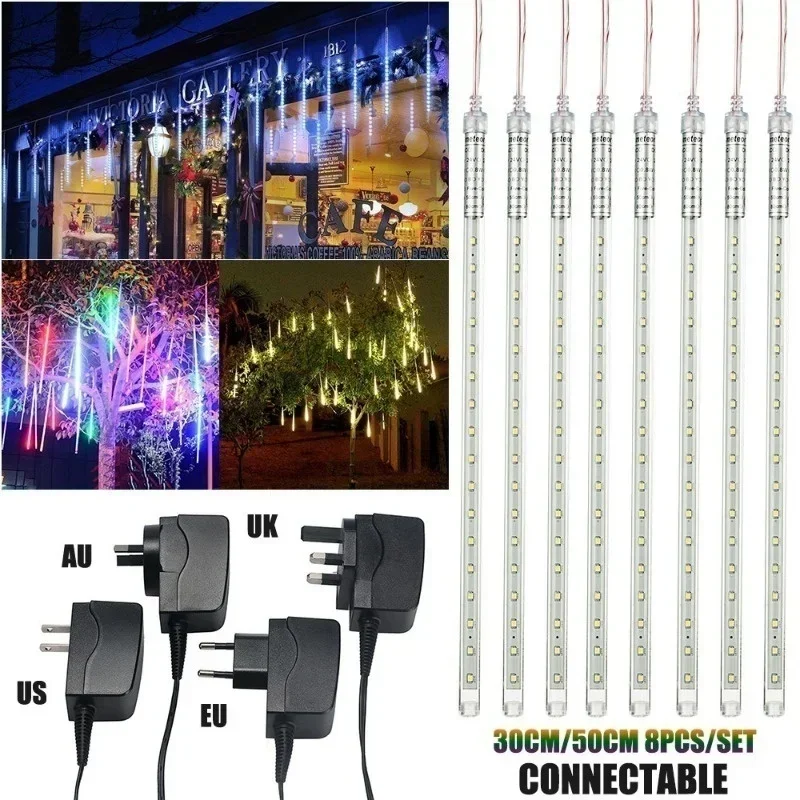 30cm /50cm 방수 유성우 비 8 튜브 LED 문 - Outdoor Lighting Event 리뷰 및 가격