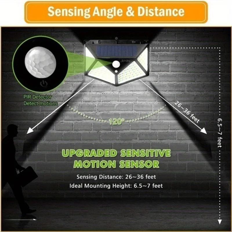 100Led 다기능 태양 램프 야외 정원 장식 모션 센 - Outdoor Lighting Motion Sensor 리뷰 및 가격