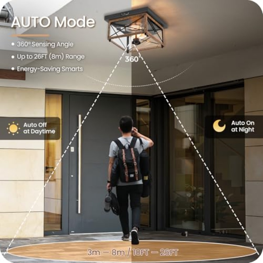 모션 센서가 있는 실외 천장 조명, 플러시 마운트 현관 - Outdoor Lighting Motion Sensor 리뷰 및 가격