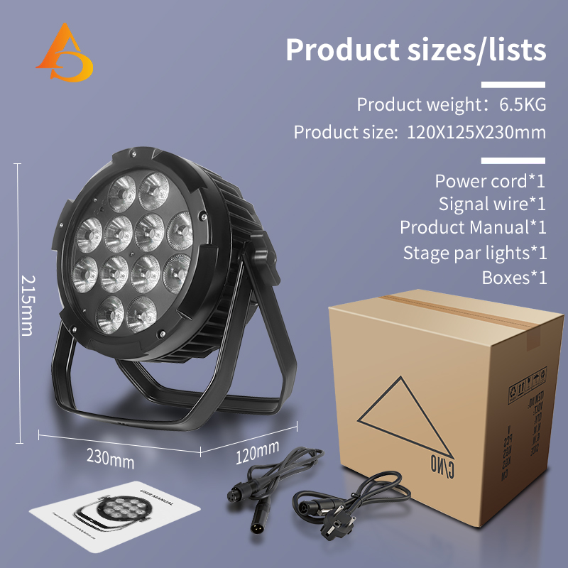 IP65 방수 12X18W 6in1 배터리 LED 플랫 - Outdoor Lighting On House 리뷰 및 가격