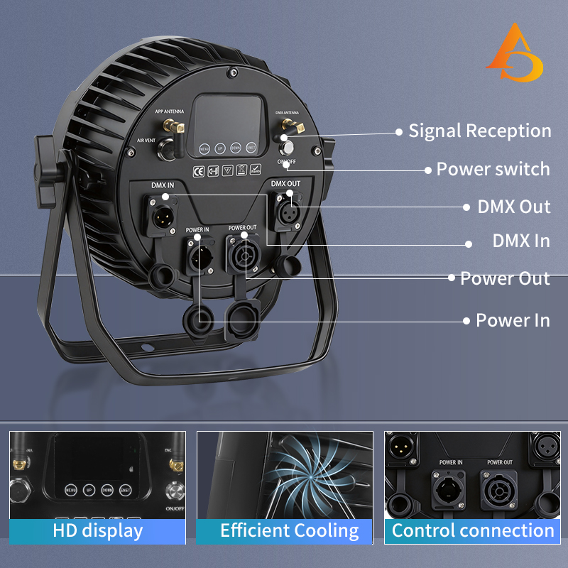 IP65 방수 12X18W 6in1 배터리 LED 플랫 - Outdoor Lighting On House 리뷰 및 가격