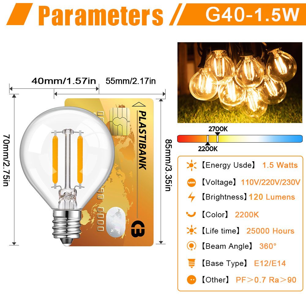 글로브 투명 유리 LED 교체 전구 E12 E14 글로 - Outdoor Lighting Replacement Parts 리뷰 및 가격