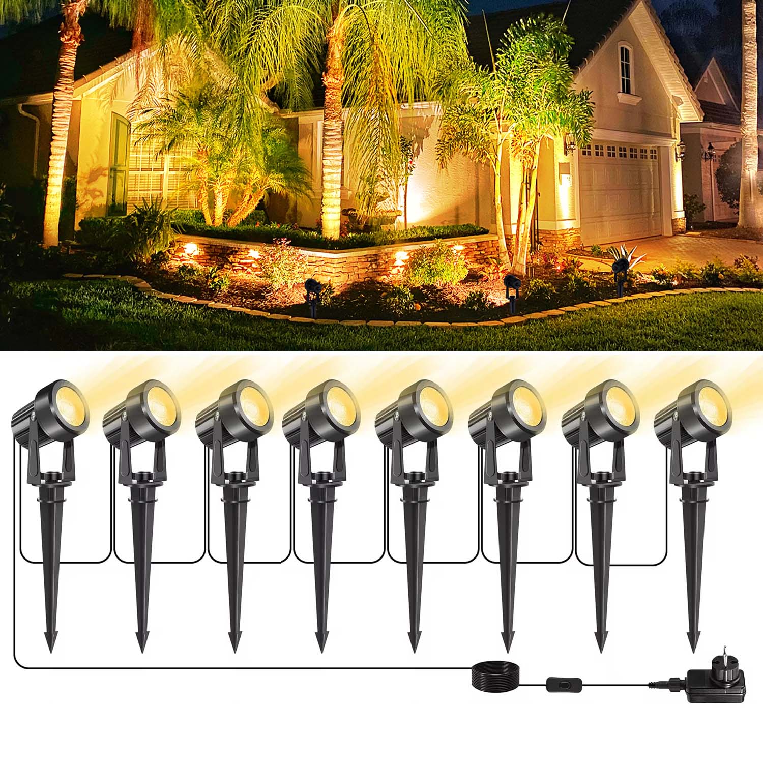 4/6/8LEDS 3000K 야외 스포트라이트 풍경 I - Outdoor Lighting Uk 리뷰 및 가격