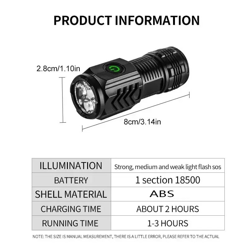 펜 클립이 있는 미니 3LED 손전등, 야간 산책, 휴 - Outdoor Lighting Quality 리뷰 및 가격