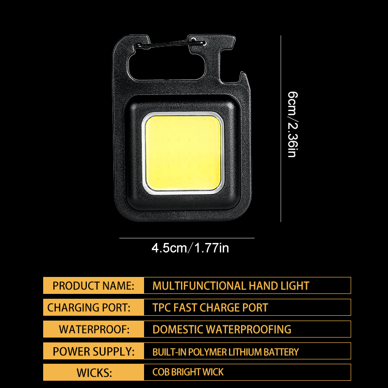 슈퍼 밝은 휴대용 미니 COB 키체인 손전등 충전식 비 - Outdoor Lighting Guide 리뷰 및 가격