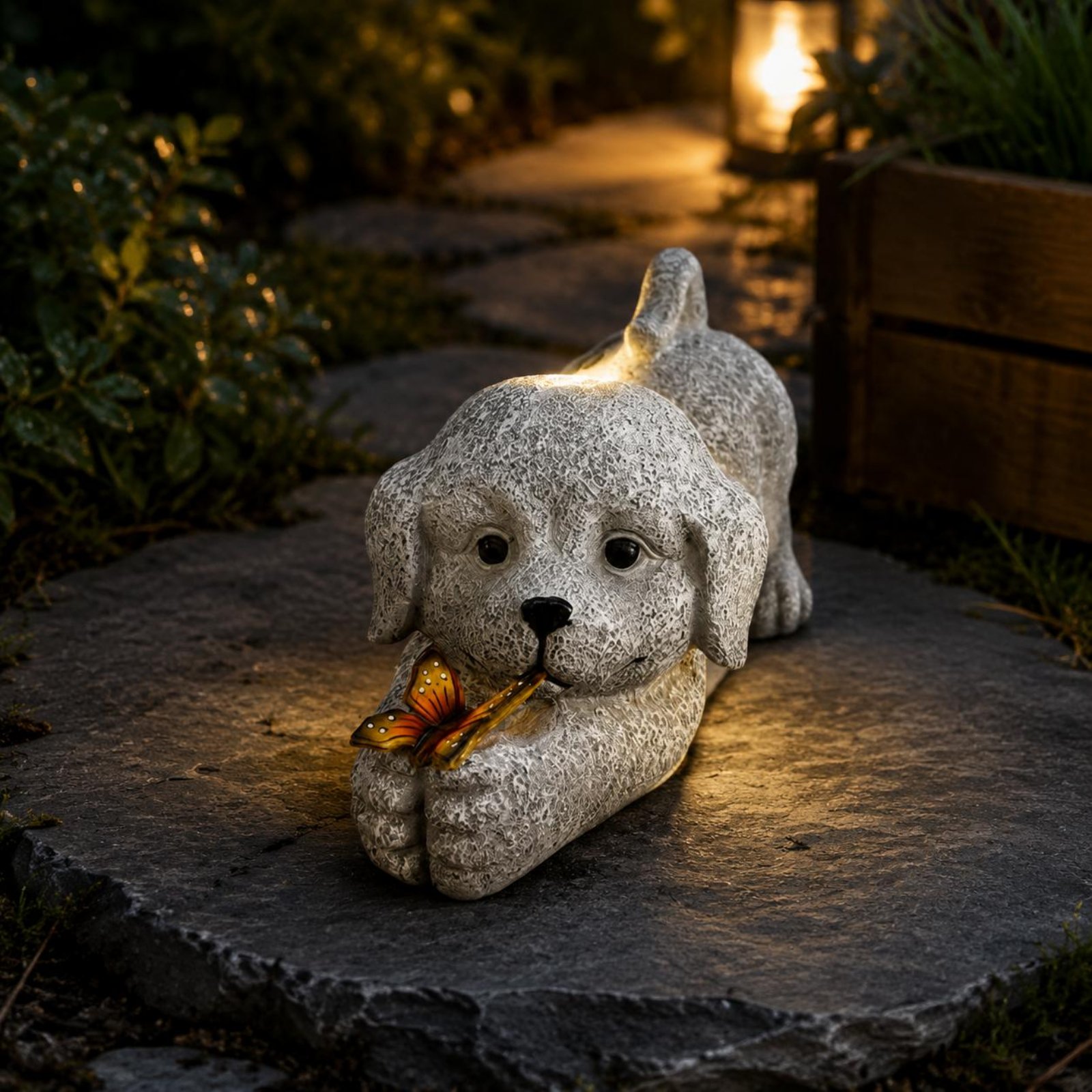 태양열 개 조각상 수지 공예품 태양열 개 조명 야외 장 - Outdoor Lighting Ip65 리뷰 및 가격