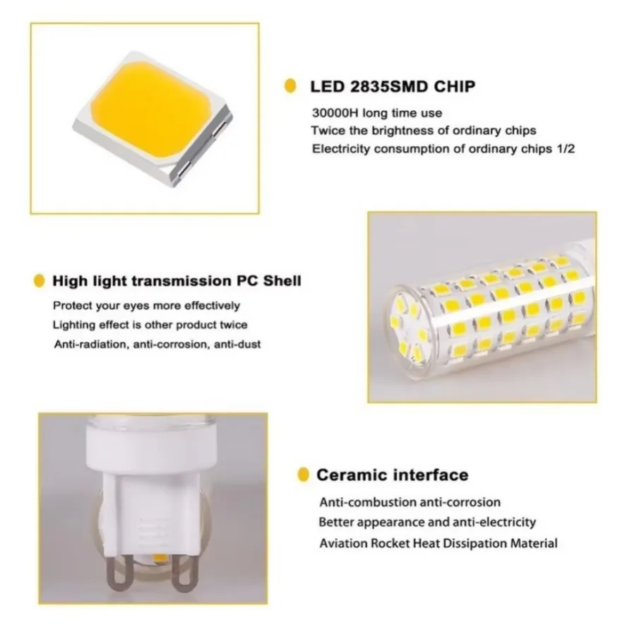 10PCS 7W 5W 3W 가장 밝은 G9 LED 램프 - Outdoor Lighting Replacement Parts 리뷰 및 가격
