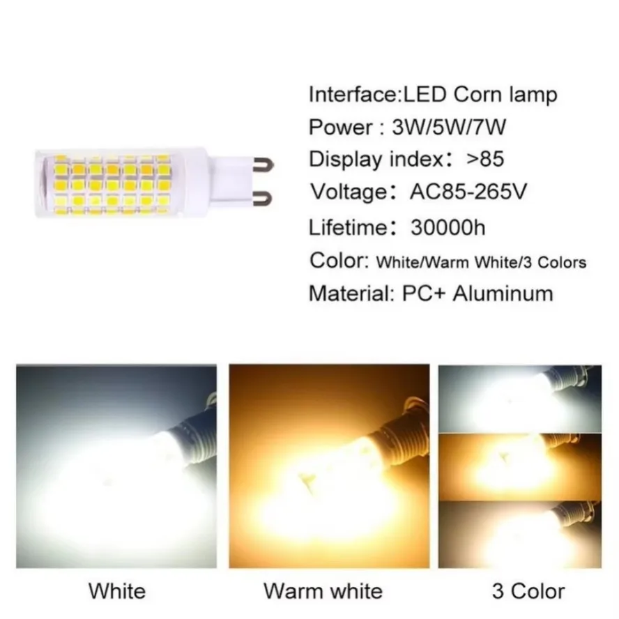 10PCS 7W 5W 3W 가장 밝은 G9 LED 램프 - Outdoor Lighting Replacement Parts 리뷰 및 가격