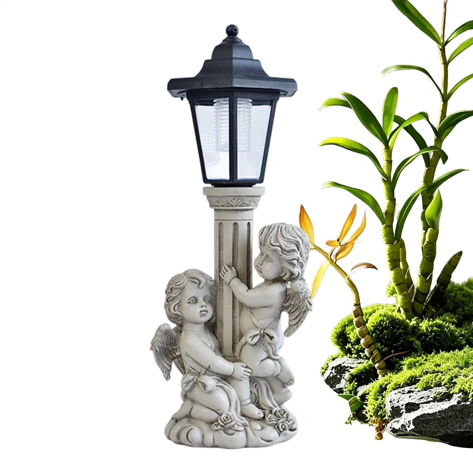 정원 조각상 자동 점등/꺼짐 기능이 있는 레진 조각 조 - Outdoor Lighting Uplight 리뷰 및 가격