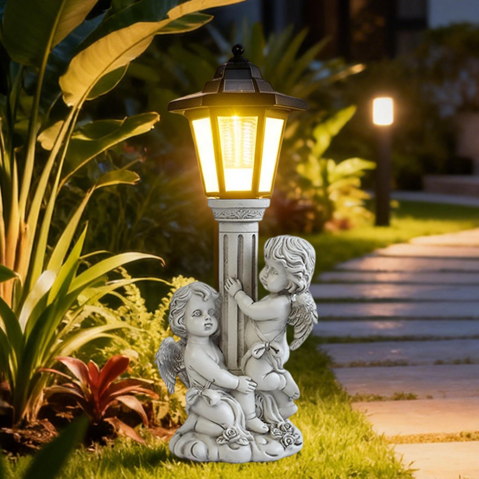 정원 조각상 자동 점등/꺼짐 기능이 있는 레진 조각 조 - Outdoor Lighting Uplight 리뷰 및 가격