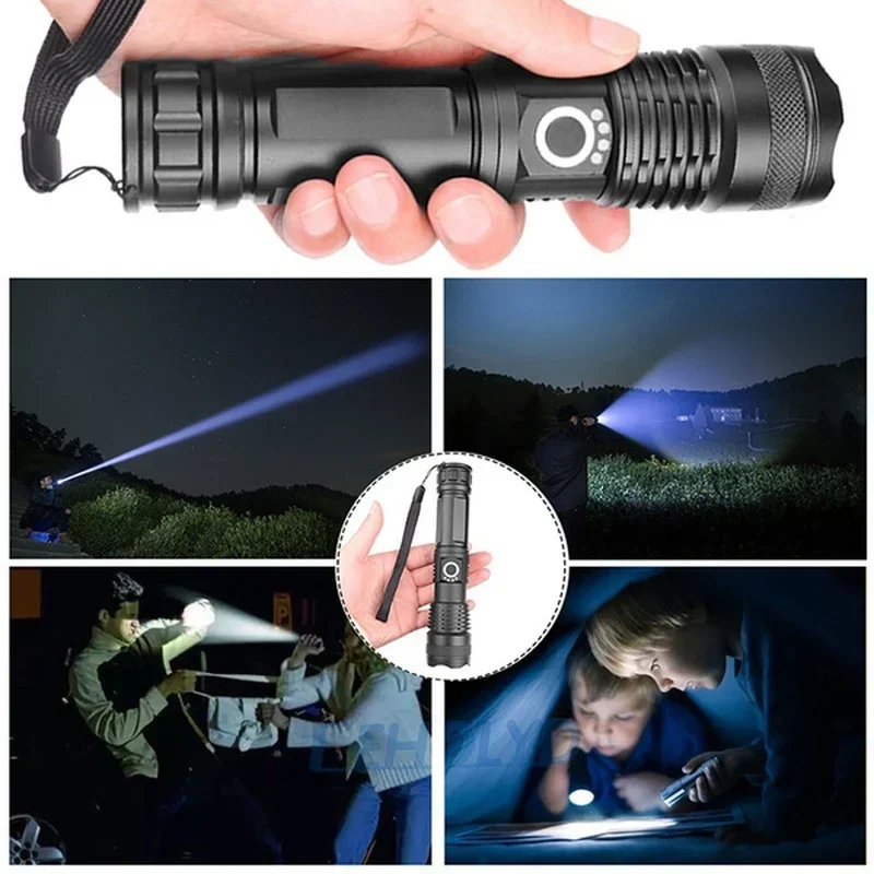 고출력 XHP70 LED 손전등 USB-C 충전식 토치 - Outdoor Lighting Quality 리뷰 및 가격