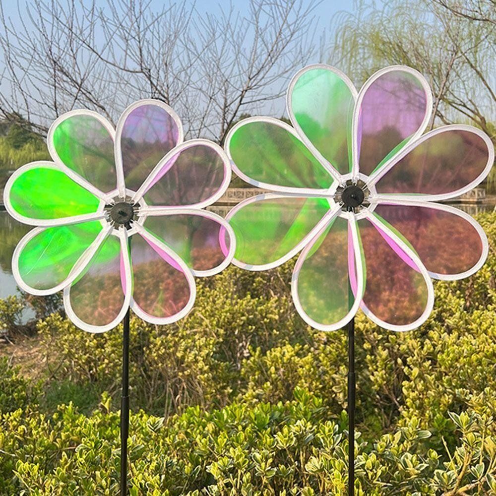 1개 접지형 팔엽 풍차 다채로운 새 퇴치 반사 변색 풍 - Color Changing Outdoor 리뷰 및 가격