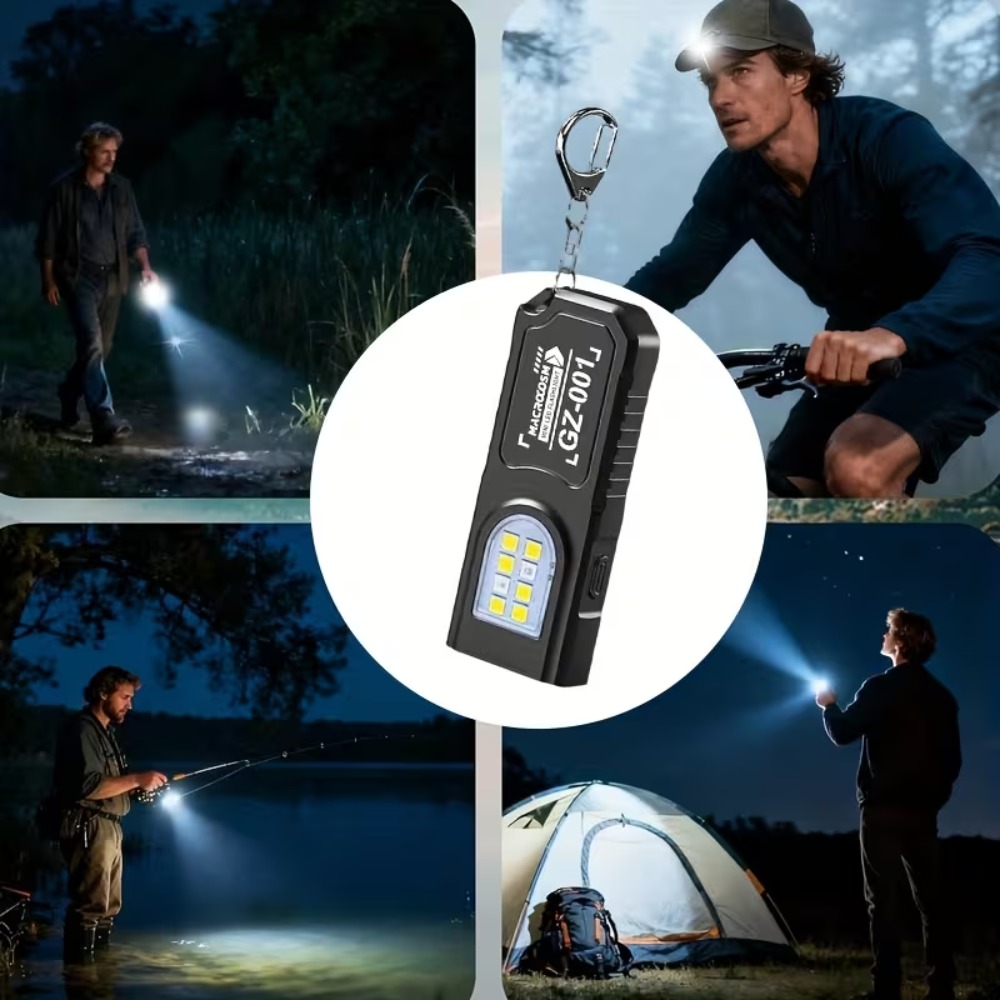 미니 COB LED 키체인 손전등 USB 충전식 토치  - Outdoor Lighting Guide 리뷰 및 가격